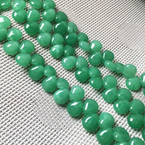 Natural Stone Water Drop Shape Loose Beads Green Aventurine Semi Finished String Bead for Jewelry Making DIY Bracelet Necklace