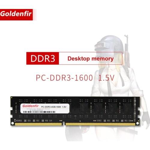 Goldenfir DDR3 Memory RAM 4/8GB 240Pin Desktop Computer Memory PC Motherboard 1333/1600MHz No ECC 1.5V DDR3 RAM Memory Module