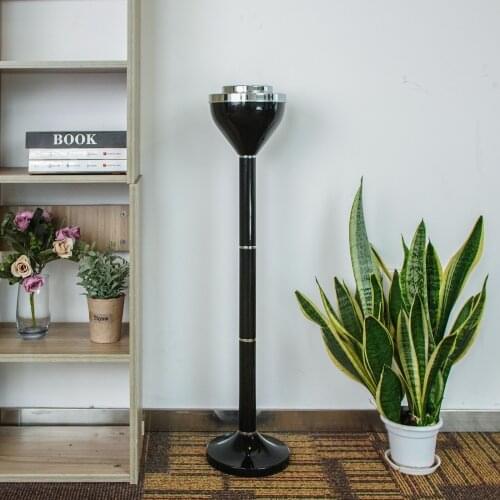 Stainless Steel Adjustable Height Smoking Ashtray Vertical Rotating Cigarette Closable Ashtrays Floor Standing Ash Tray with Lid