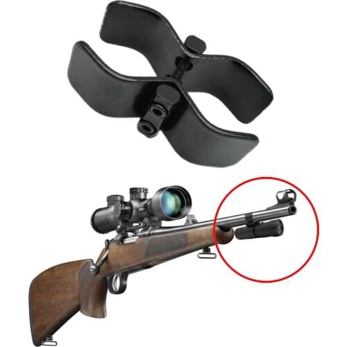 Gun Rifle Shotgun Scope Mount Laser Flashlight Barrel Clamp Adjustable Ring clip Adapter For Long Gun Shotgun