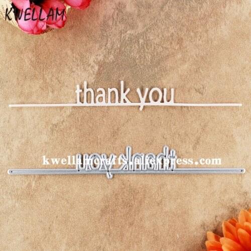 Thank you Metal Die cutting Dies For DIY Scrapbooking Photo Album Embossing Folder KW8030509