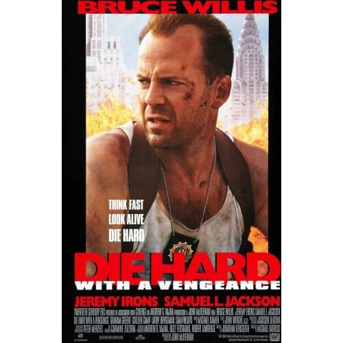 Die Hard 3 - Bruce Willis Classic Movie Art Film Print Silk Poster Home Wall Decor 24x36inch