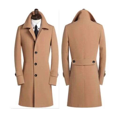 Wool Coat New arrival fashion casual Mens Men high quality winter Slim Jacket Single breasted overcoat plus Size S-7XL8XL9XL10XL