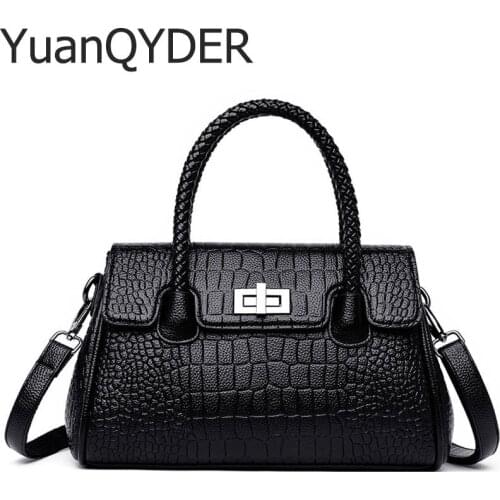 Genuine Leather Woven Handle Croosbody Bags for Women Luxury Handbags Women Bags Designer Female Casual Tote Ladies Shoulder Bag