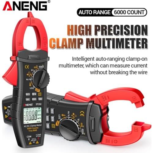 ANENG ST192 191 Digital Clamp Meters Profesional Multimeter Voltmeter Tester AC/DC Current Bokeh 6000 Count True RMS Capacitance