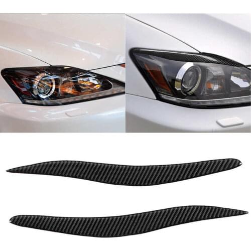 Car mirror protect Car Mirror Pair Carbon Fiber Headlight Eyebrow Eyelids Cover Sticker Fit for IS250 IS300 2006‑2012 auto