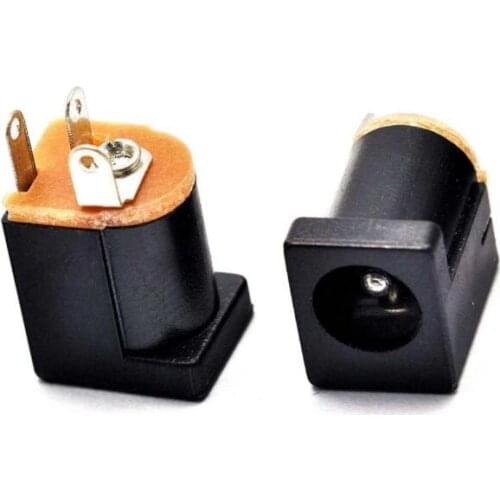 50PCS DC-012 5.5*2.1 mm / 5.5x2.1mm DC Power Socket Connector DC012 Panel Mounting Jack Adaptor 180 Degrees Pin