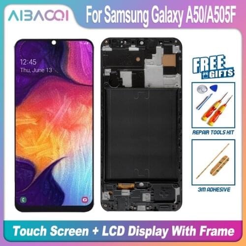 AiBaoQi Brand New 6.4 Inch Touch Screen+2340x1080 LCD Display Assembly Replacement For Samsung Galaxy A50/A505F Phone
