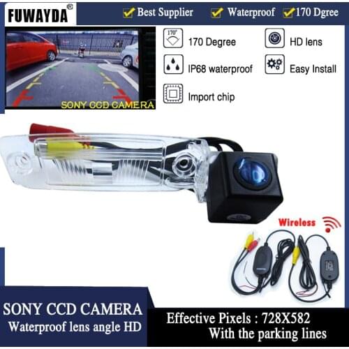 FUWAYDA Car Rear View camera CCD Waterproof Reverse Backup Parking Camera with parking lines for Kia Sportage R 2010-2014 HD