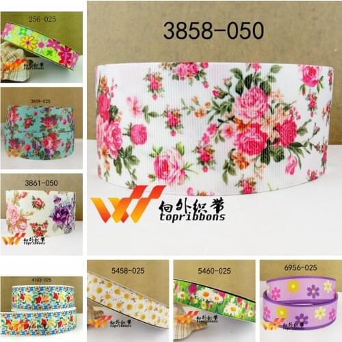 Free shipping 2017 new arrival ribbons Hair Accessories ribbon 10 yards printed grosgrain ribbons 3858