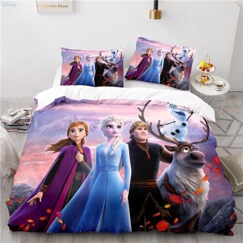 Disney Frozen Anna Elsa Bedding Sets Twin Full Queen King Duvet Cover Sets for Boys Girls Super Soft Microfiber Comforter Cover