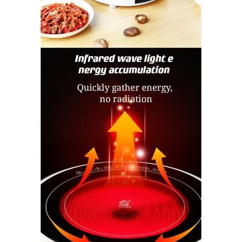 Round Electric Pottery Stove Household Stir Fry Multifunctional Mini Small 2200W Electric Tea Stove Tea Maker Light Wave Stove
