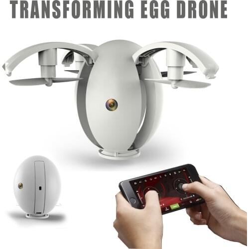 KaiDeng K130 Foldable Transformable Egg Drone 2.4G Selfie Drones RC Quadcopter w/ 0.3MP Wifi FPV Altitude Hold 3D Flips RTF