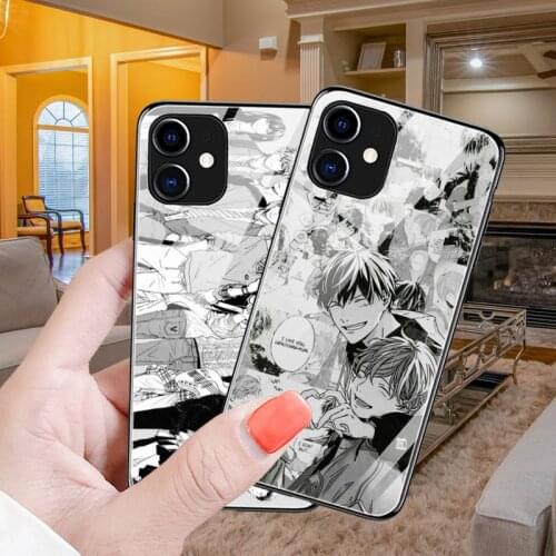 Hot Given Yaoi Anime Phone Cases Glow Luminous Tempered Glass For iPhone 11 12 Pro XR XS MAX 8 X 7 6S Plus SE 2020 12Mini cover