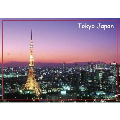 Refrigerator Magnets,Tokyo Tower and Roppongi, Tokyo,Japan Tourist Rectangle Rigid Fridge Magnet 20703