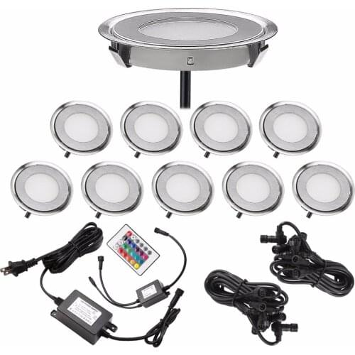 QACA Exterior Sand Inground Anti-corrosion Stainless Steel IP67 Led Lamp Floor Light Outdoor Lighting Led 10pcs/set B101-10