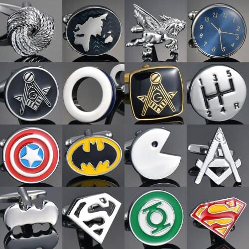 New Quality Sports entertainment Silver Chess Cufflinks fashion Mens French shirt Movie Cufflink Car Logo Cuff Links