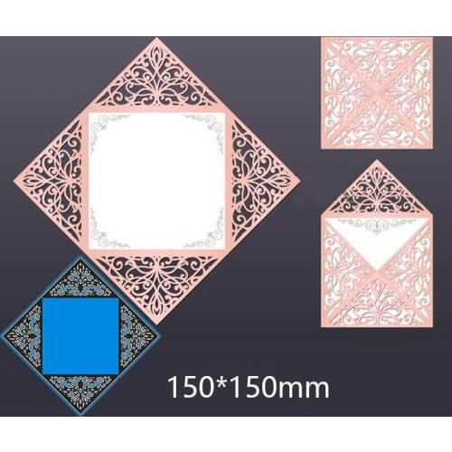 15*15 cm Envelope Square New Metal Cutting Dies for Card DIY Scrapbooking Stencil Paper Craft Album Template
