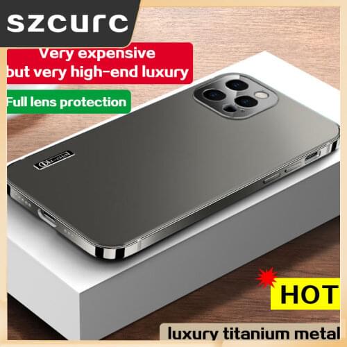 NEW metal For iphone 12 Pro max case mobile phone case all-inclusive lens anti fall high-end luxury protective cover magnetic