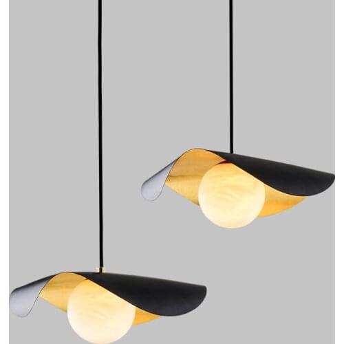 Nordic Glass Ball Pendant Lamp For Dinning Room Modern Living Room/Bedroom Pendant Lighting Home Indoor Decoration Leaf Lamp