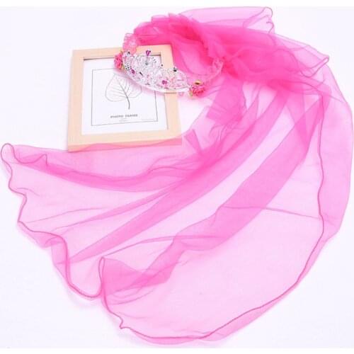 Child Girls Wedding Hairband Hollow Butterfly Tiara Crown Princess Flower Wreath Jewelry Rhinestone Mesh Veil Birthday Headband