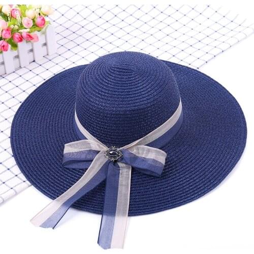 New Outdoor Sunhat Women Sunscreen Spring and Summer Caps Wide Brim Floppy Fashion Hat Ladies Visors Sun Protection Cap H017