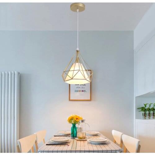 Modern creative personality led restaurant chandelier coffee shop bar restaurant golden hanging lamps