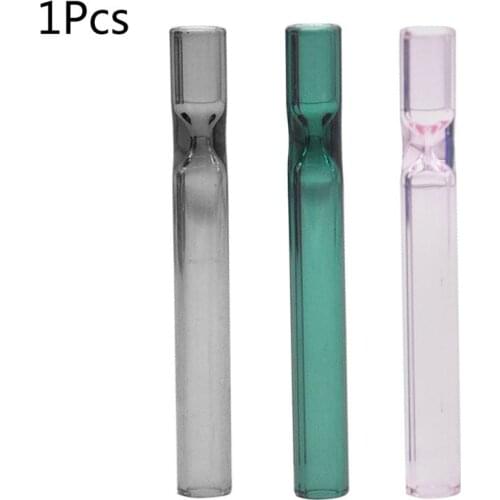 Glass Smoking Pipe Portable Mini Hookah Filter Random Color Tobacco Cigarette Tube