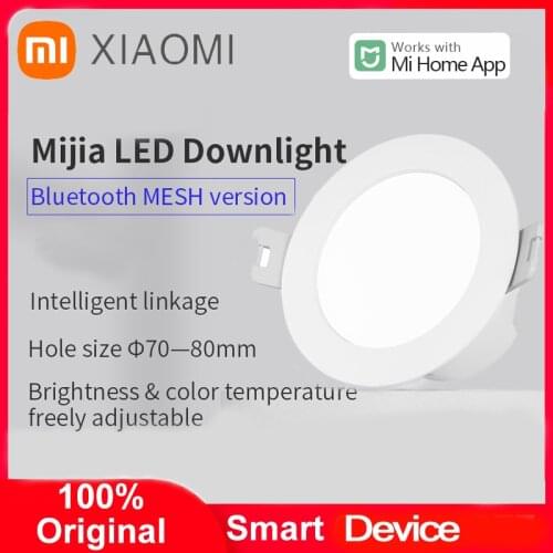 Xiaomi Mijia Smart Led Downlight Bluetooth Mesh Version Controlled By Voice Smart Remote Control Adjust Color Temperature