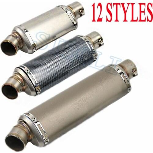 Universal Motorcycle Exhaust Pipe Muffler With DB Killer Dirt Street Bike Scooter Exhaust For Suzuki Honda Kawasaki YO009