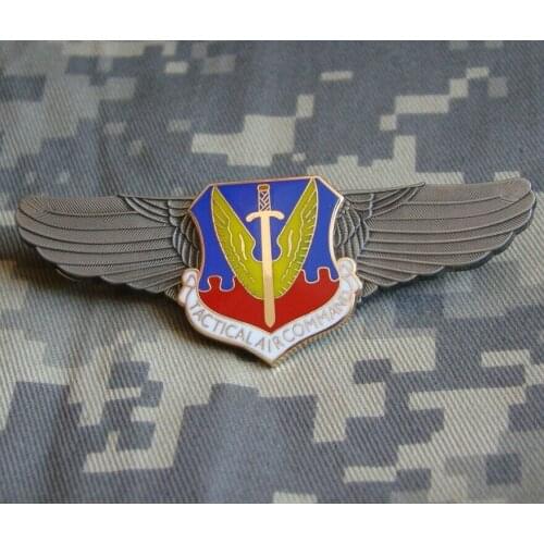WW2 Us Air Force Usaf Tactical Air Command Pilot Wing Badge Insignia Metal Pin Military Store