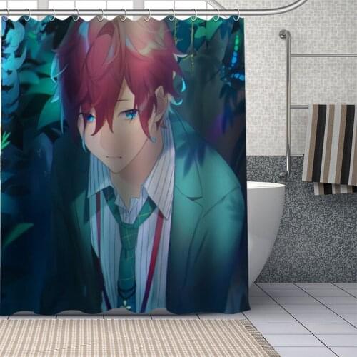 New Custom Japanese Anime Hypnosis Mic Curtains Polyester Bathroom Waterproof Shower Curtain With Plastic Hooks More Size
