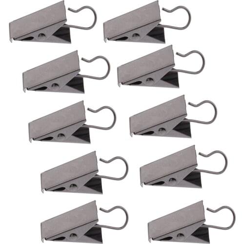 10Pcs Door Curtain Clips with Hook, Curain Carrier Clips Clamps, Peg Pins Clips