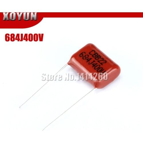 10PCS 400V684J pitch 15MM 0.68UF 680nf 684 400V CBB Polypropylene film capacitor