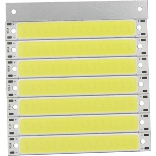 10pcs/lot 60x8mm 3W 3V 3.7V 1000mA 300LM DC LED COB Strip Warm White Blue Red COB LED light module for DIY Bicycle work lamp