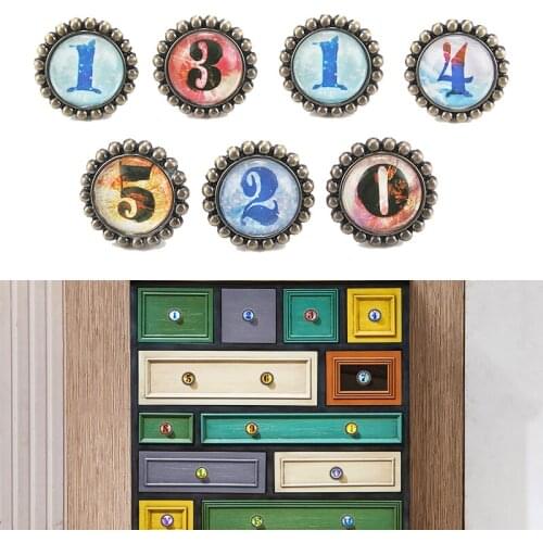 1x Antique Handle American Style Alphabet Single Hole Pull knobs for Childrens Room Wardrobe Closet Cute Drawer Door handle