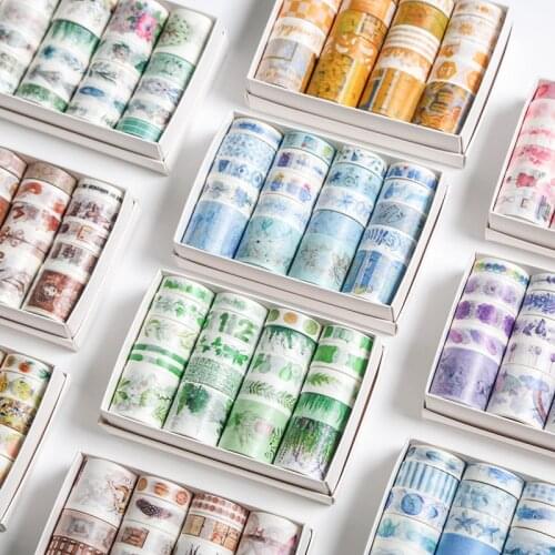 20pcs Boxed Aesthetic Washi Tape Set Masking Tape DIY Scrapbooking Sticker Decoration Cute Gift Stationery