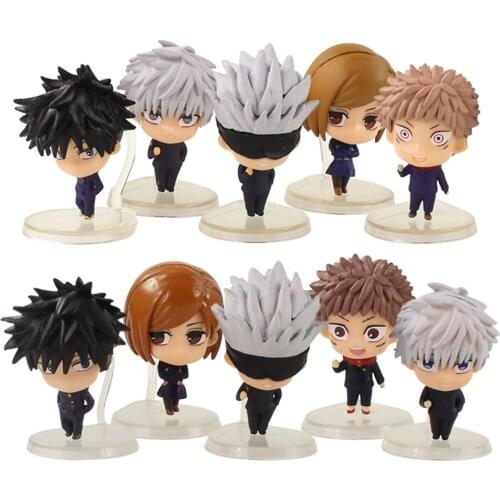 5pcs/Set 5cm Anime Jujutsu Kaisen Gojo Satoru Itadori Yuji Fushiguro Megumi PVC Action Figure Mini Model Toys Dolls Brinquedos
