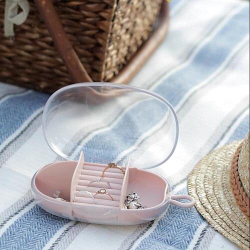 80% HOT SALES!!!Transparent Jewelry Box Portable Multi-grid Ring Organizer Earring Container