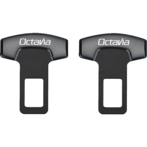 For Skoda Octavia a5 a7 A9 2017 2018 Accessories Car Styling Car Belt Buckles Car Seat Safty Belt Alarm Canceler Stopper 2pcs