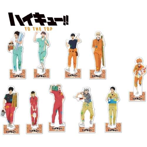 Anime Haikyuu!! Hinata Shoyo Tobio Kageyama Oikawa Tooru Painter Series Acrylic Figure Stand Display Model Plate Decor Cosplay