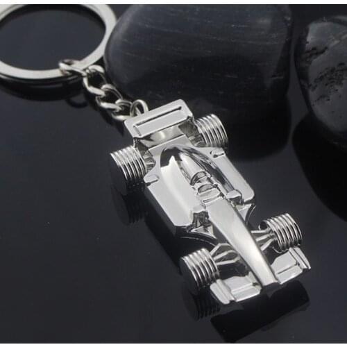 Car Keychain F1 Racing Keychain Creative Gift Business Gifting 3D Metal Keyring Of High Quality Men Women Jewelry