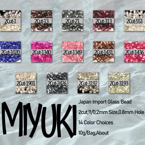 BLUESTAR NEW Japan Imported Beads Miyuki 2cut11/0 Jewelry Glass Beads Accessories for Jewelry DIY Making Wedding Dress Beadwork