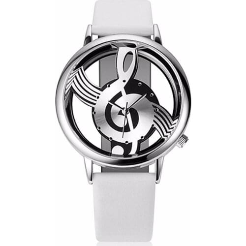 Fashion Notation Quartz Watch For Men Women Couple Wristwatches Black/White PU Leather Strap Casual Bracelet Watch Female Gift