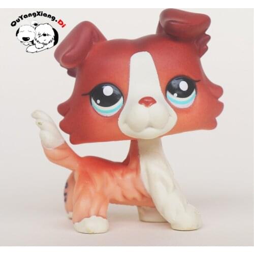 CWG001 Pet Shop Animal Brown white pug doll action Figure cute puppy