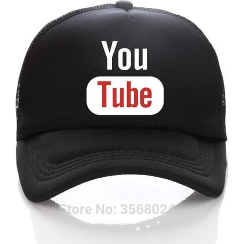 Kids/MEN/Women You Tube Trucker Cap Summer Mesh Sun CAPS RED YOU TUBE Baseball Hats Family Children Adult Caps adjust Men hat
