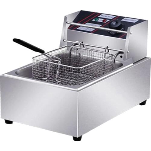 Electric Deep Fryers Blast Furnace Cylinder Deep Frying Pan Fry Potato Tower Machine With Oil Tank And Basket