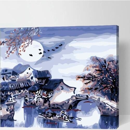 Chinese Landscape Paint By Number Kit Oil Painting Chinese Landscape On Canvas Acrylic Landscape Painting Landscape Painting