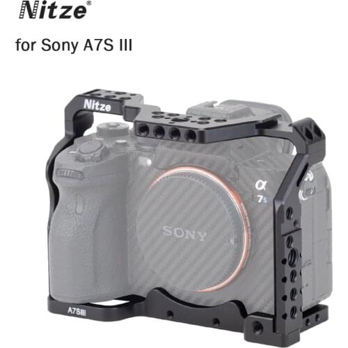 Nitze Camera Cage for Sony A7S III Cameras Aluminum Alloy Cage Holder with univeral 1/4" screw Mount
