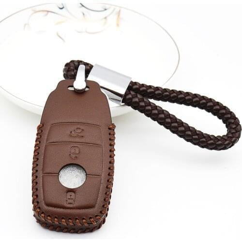 For Mercedes Benz A C E Class W213 E200 E260 E300 E320 W205 W177 E43 E400 W205 W222 A205 A217 Maybach Leather Car Key Cover Case